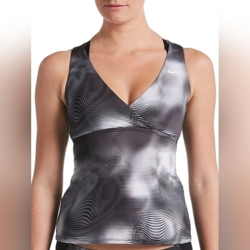 Nike Swim Shift layered crossback tankini